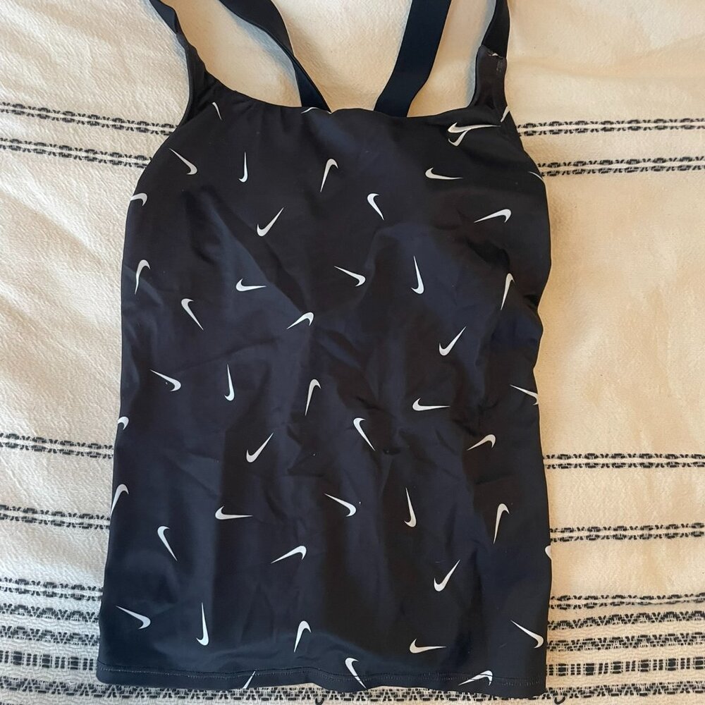 Nike checkmark swimwear top small